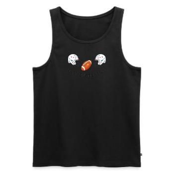 La conception du football être forte être féroce - Débardeur bio Premium Homme - noir - Devant - AI Model Male 178 light (178cm)
