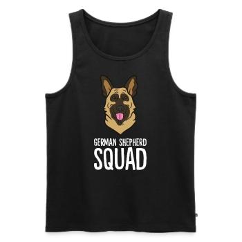 German Shepherd - German Shepherd Squad - Men's Premium Organic Tank Top - black - Front - AI Model Male 178 light (178cm)