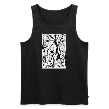 OCPT9/100 - Männer Premium Bio Tank Top - Schwarz - Vorne - Michal (187cm)