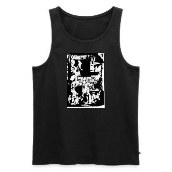 OCPT1/244 - Männer Premium Bio Tank Top - Schwarz - Vorne - Michal (187cm)
