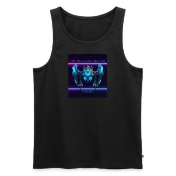 Futuristischer Drohnenpilot 2 - Männer Premium Bio Tank Top - Schwarz - Vorne - Michal (187cm)