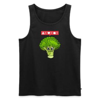 Personne n’aime le brocoli - Débardeur bio Premium Homme - noir - Devant - AI Model Male 178 light (178cm)