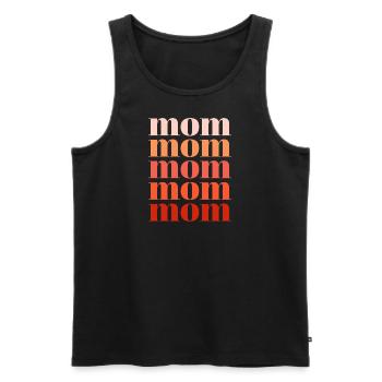 mom rot - Männer Premium Bio Tank Top - Schwarz - Vorne - Michal (187cm)