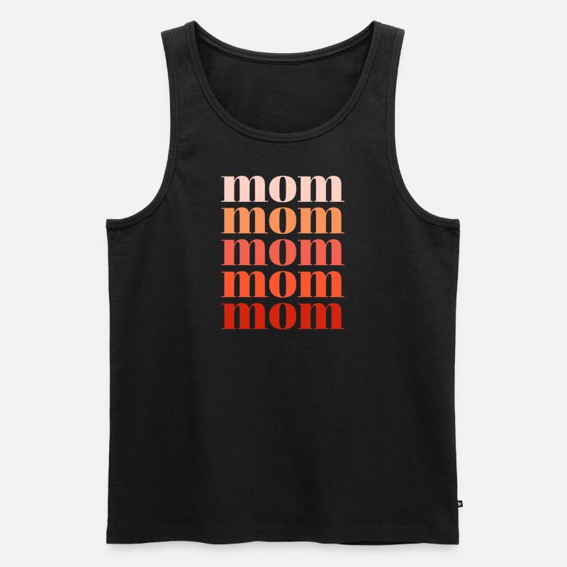 mom rot - Männer Premium Bio Tank Top - Schwarz