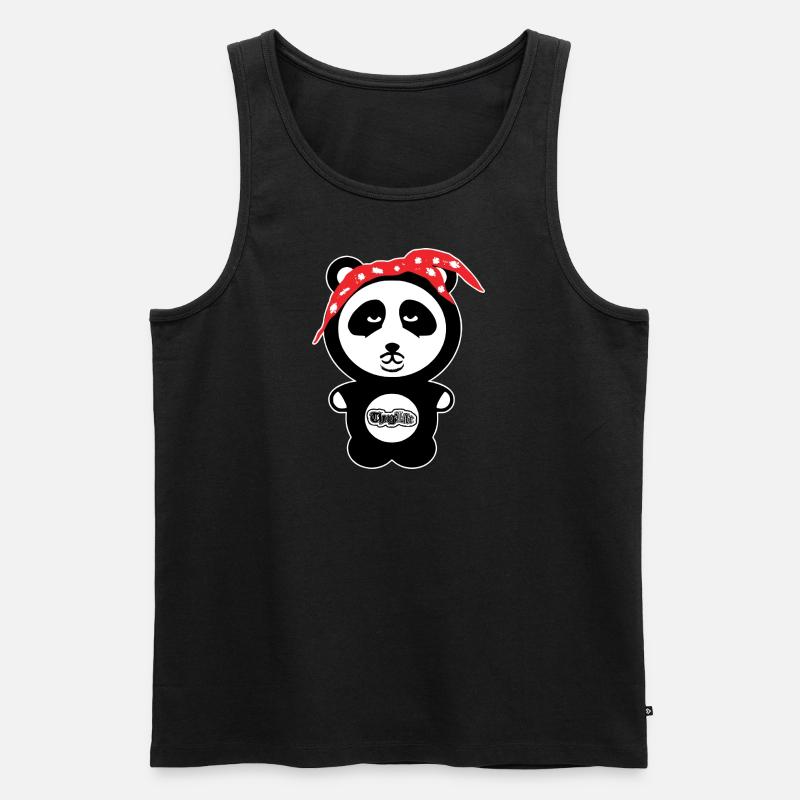 Snoop Panda - Männer Premium Bio Tank Top - Schwarz