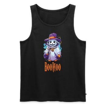 Halloween Ghost Ghost BooHoo Funny - Men's Premium Organic Tank Top - black - Front - Michal (187cm)