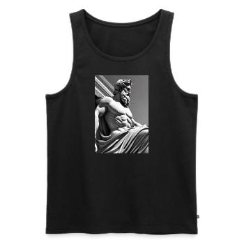 Zeus IV - Men's Premium Organic Tank Top - black - Front - AI Model Male 178 light (178cm)