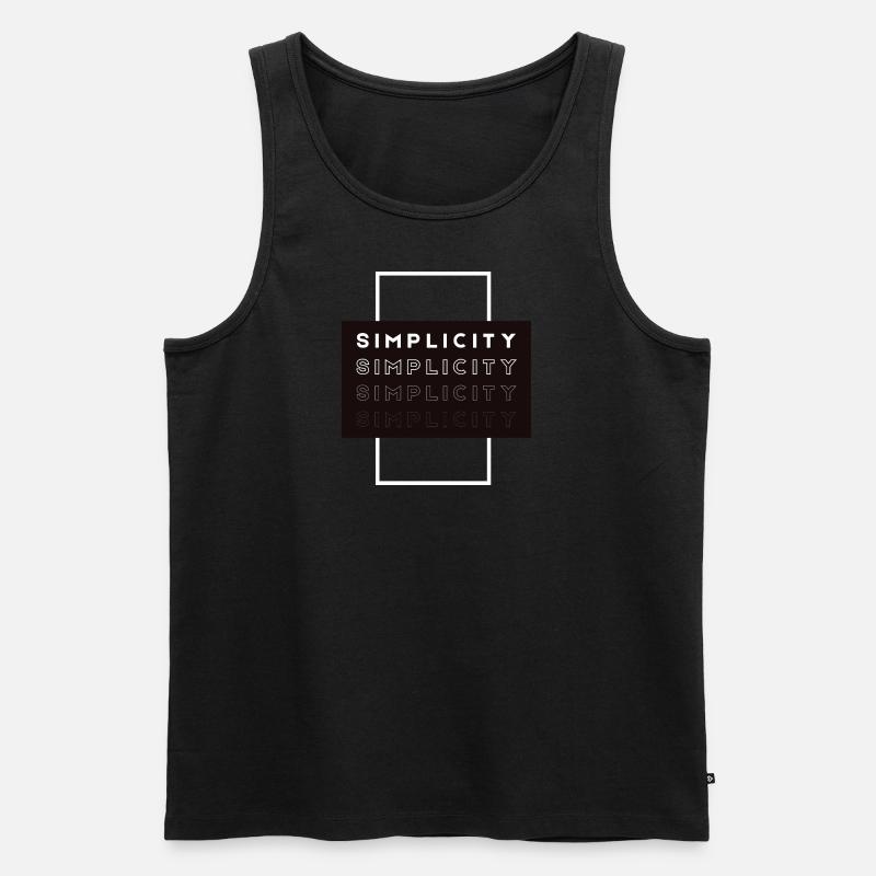 Simplicity - Männer Premium Bio Tank Top - Schwarz