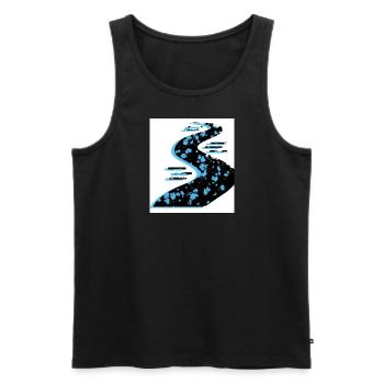 Farbspiel - Männer Premium Bio Tank Top - Schwarz - Vorne - Michal (187cm)