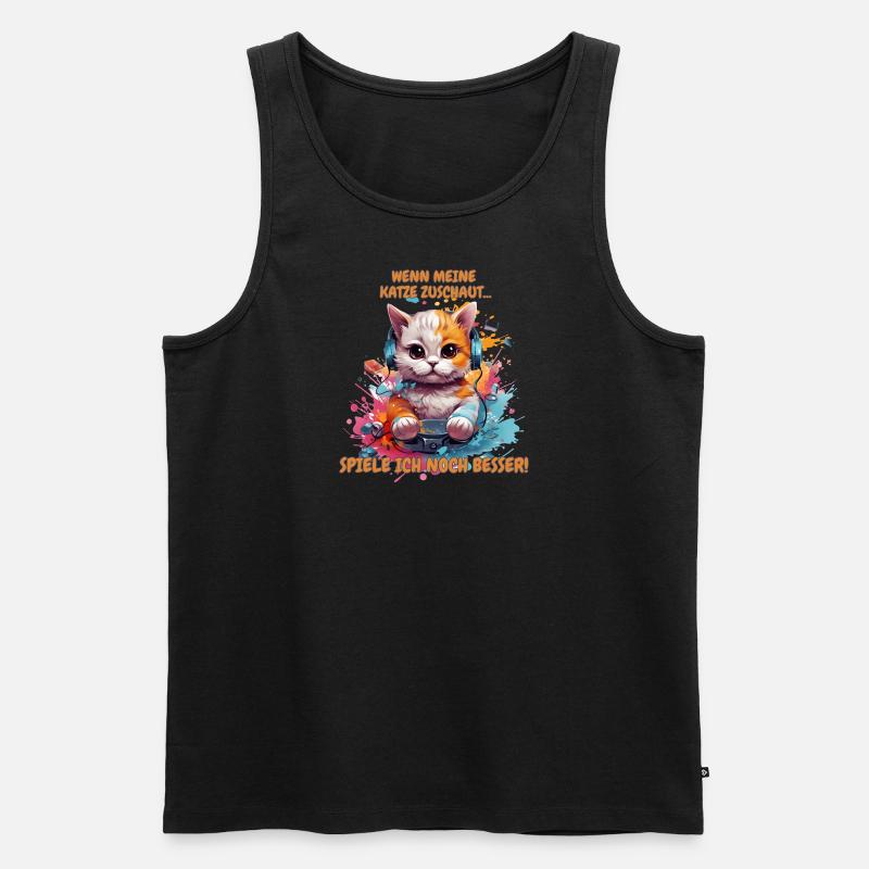 Gaming-Katze - Männer Premium Bio Tank Top - undefined