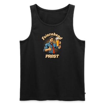 Cheers après le travail - Débardeur bio Premium Homme - noir - Devant - AI Model Male 178 light (178cm)