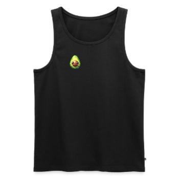 Süße Avocado Polygon - Männer Premium Bio Tank Top - Schwarz - Vorne - AI Model Male 178 light (178cm)