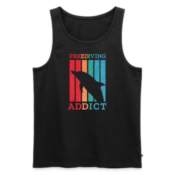 Freediving Addict - für Freediver Apnoetaucher - Männer Premium Bio Tank Top - Schwarz - Vorne - AI Model Male 178 light (178cm)