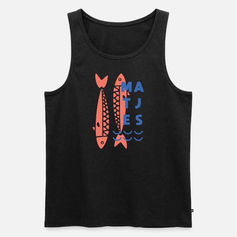 Matjes-Duo - Männer Premium Bio Tank Top - Schwarz