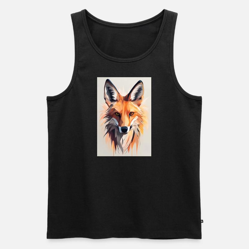 Vision Fuchs - Männer Premium Bio Tank Top - Schwarz
