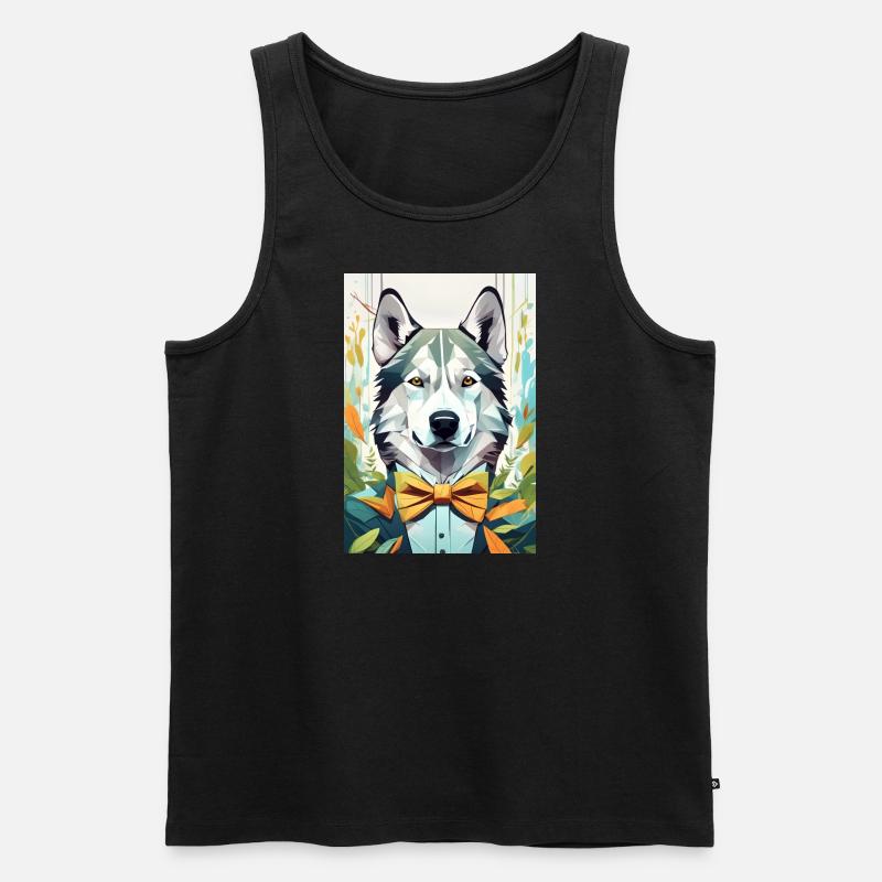 Stilvoller Wächter - Männer Premium Bio Tank Top - Schwarz
