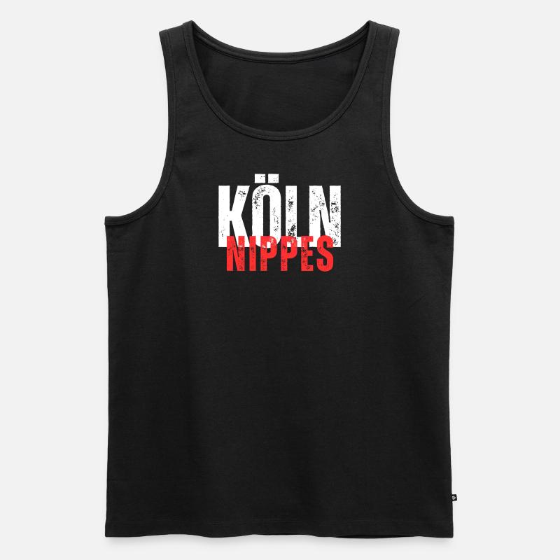 Nippes weiß rot - Männer Premium Bio Tank Top - Schwarz