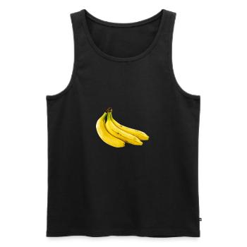 Bananen - Männer Premium Bio Tank Top - Schwarz - Vorne - Michal (187cm)