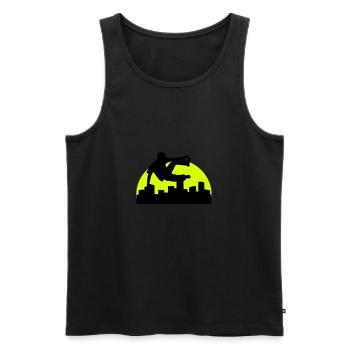Freerunning, free running, free runner - Men's Premium Organic Tank Top - black - Front - AI Model Male 178 light (178cm)