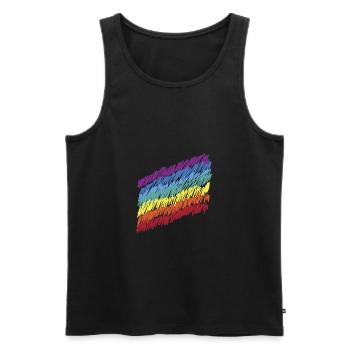 Liebe für alle! Die Welt ist bunt! Geschenk Pride - Männer Premium Bio Tank Top - Schwarz - Vorne - Michal (187cm)