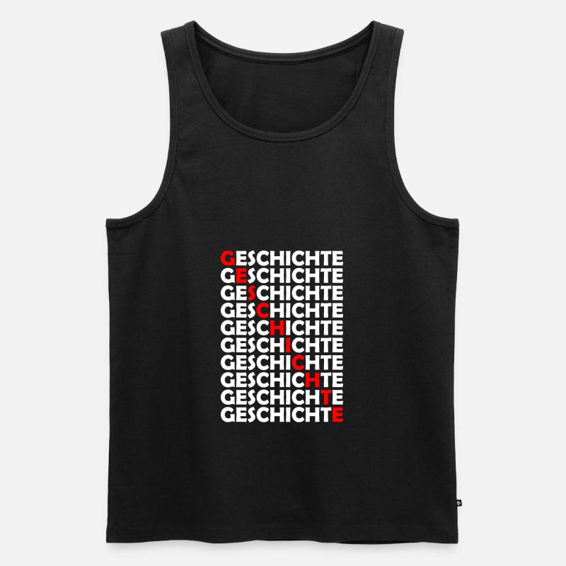 Geschichte Lehrer Studium Schule - Männer Premium Bio Tank Top - Schwarz