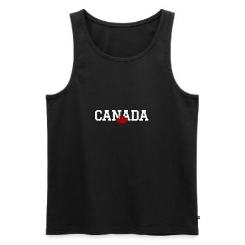 CANADA - Feuille d'érable - Débardeur bio Premium Homme - noir - Devant - AI Model Male 178 light (178cm)