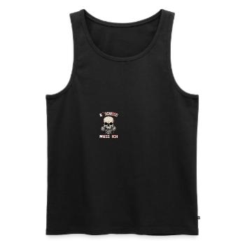 N Scheiss Muss Ich Rebell Rebellisch - Männer Premium Bio Tank Top - Schwarz - Vorne - AI Model Male 178 light (178cm)
