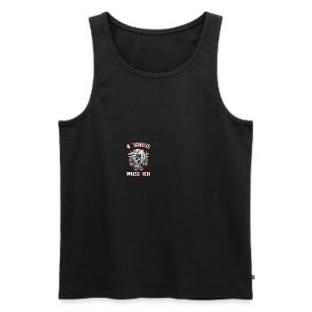 N Scheiss Muss Ich Rebell Rebellisch - Männer Premium Bio Tank Top - Schwarz - Vorne - AI Model Male 178 light (178cm)