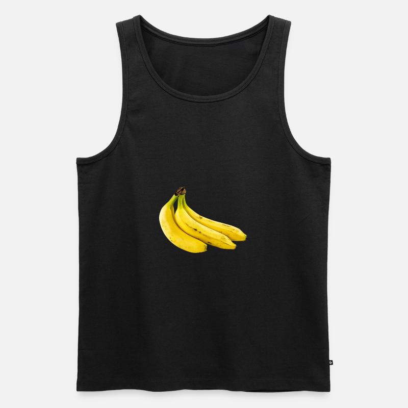 Banane - Männer Premium Bio Tank Top - Schwarz