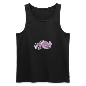 flowers lilies tulips orchids sunflower dahlia ger - Männer Premium Bio Tank Top - Schwarz - Vorne - AI Model Male 178 light (178cm)