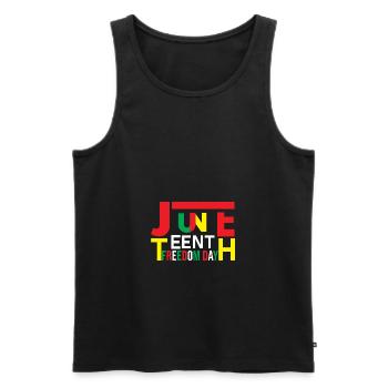 Juneteenth Black History Day Pride Gift - Men's Premium Organic Tank Top - black - Front - Michal (187cm)