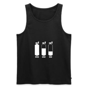 PLONGÉE PLONGÉE BARRETTES IMPRESSION SOUS L'EAU À LA MER - Débardeur bio Premium Homme - noir - Devant - Michal (187cm)