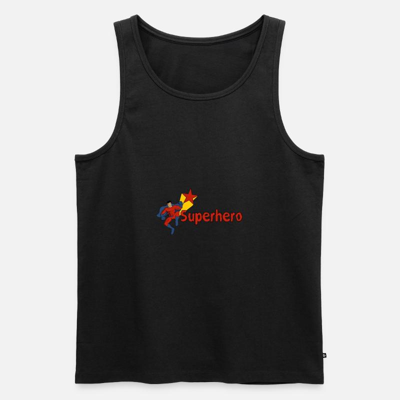 Superhero Comic Superheld - Ideale Geschenkidee - Männer Premium Bio Tank Top - Schwarz