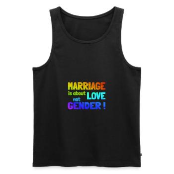 Marriage is about love not gender - Love for all! - Männer Premium Bio Tank Top - Schwarz - Vorne - AI Model Male 178 light (178cm)