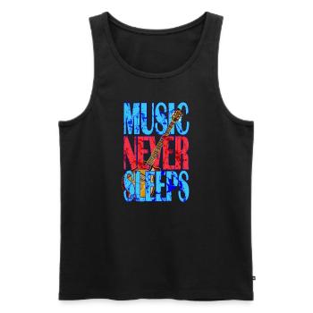 Music Design - Men's Premium Organic Tank Top - black - Front - Michal (187cm)