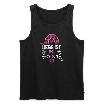 Liebe ist in der Luft - Männer Premium Bio Tank Top - Schwarz - Vorne - Michal (187cm)