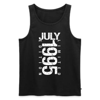 Juli 1995 Juli Geburtstagsgeschenk Juli 1995 - Männer Premium Bio Tank Top - Schwarz - Vorne - Michal (187cm)