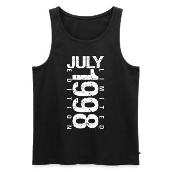 July 1998 July birthday gift July 1998 - Men's Premium Organic Tank Top - black - Front - Michal (187cm)