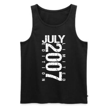 Juli 2007 Juli Geburtstagsgeschenk Juli 2007 - Männer Premium Bio Tank Top - Schwarz - Vorne - Michal (187cm)
