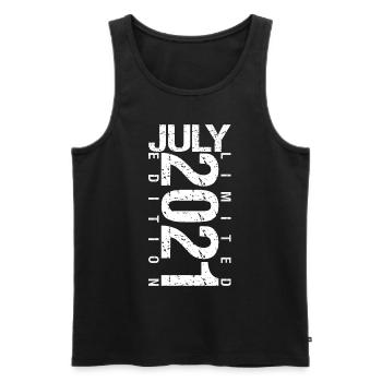 July 2021 July birthday gift July 2021 - Men's Premium Organic Tank Top - black - Front - Michal (187cm)