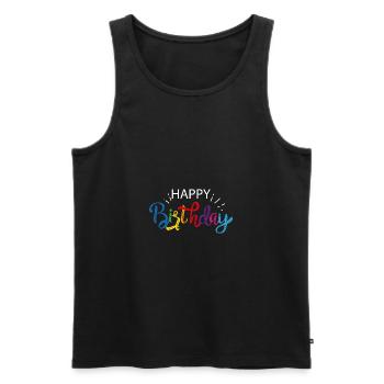 Geburtstag Jahre Geschenk Happy Birthday Ehrentag - Männer Premium Bio Tank Top - Schwarz - Vorne - AI Model Male 178 light (178cm)