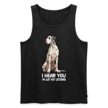 Great Dane - Männer Premium Bio Tank Top - Schwarz - Vorne - AI Model Male 178 light (178cm)