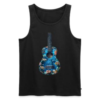 Fisch Ukulele - Männer Premium Bio Tank Top - Schwarz - Vorne - AI Model Male 178 light (178cm)