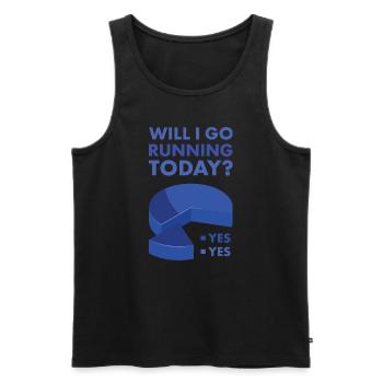 Sport Will I Go Running Today Running - Men's Premium Organic Tank Top - black - Front - AI Model Male 178 light (178cm)