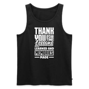 Thank you for the lessons learned and memories - Men's Premium Organic Tank Top - black - Front - Michal (187cm)