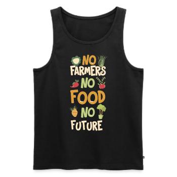 No Farmers No Food No Future Farmer Farmer - Men's Premium Organic Tank Top - black - Front - AI Model Male 178 light (178cm)