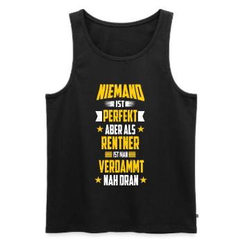 Rentner Spruch - Männer Premium Bio Tank Top - Schwarz - Vorne - Michal (187cm)