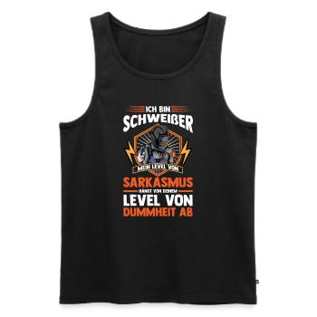 Schweißer Beruf Metallbauer Geschenk - Männer Premium Bio Tank Top - Schwarz - Vorne - Michal (187cm)