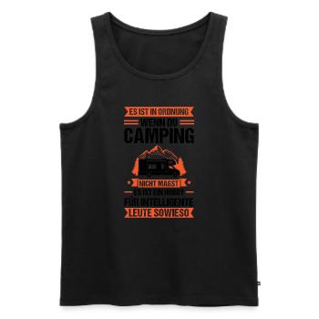 Campen Camping Camping-Liebhaber Geschenk - Männer Premium Bio Tank Top - Schwarz - Vorne - Michal (187cm)