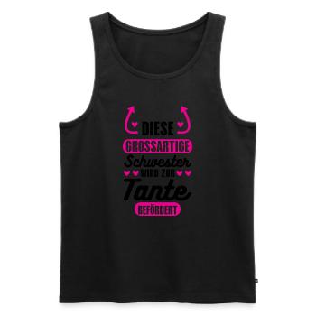 Tante Familie Schwester Geschenk - Männer Premium Bio Tank Top - Schwarz - Vorne - Michal (187cm)